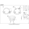 На фото инструкция по сборке кресла AMORINO HALMAR (розовый)