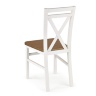 Деревянный стул DARIUSZ 2 HALMAR цвета белый-ольха - вид сзади