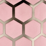 Фото обивки и стальной отделки пуфа AQUA HALMAR (розовый)