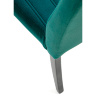 На фото ніжка деревʼяного стільця DIEGO 2 HALMAR (чорний / зелений)