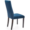 На фото тильний бік деревʼяного стільця DIEGO 2 HALMAR (чорний / синій)