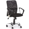 Кресло офисное TONY HALMAR с обивкой из ткани и сетки черного цвета
