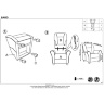 На фото инструкция по сборке кресла BARD HALMAR (синий)