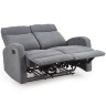 На фото двухместный диван OSLO 2S HALMAR (серый) в разложенном виде