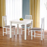 Фото обеденного стола GRACJAN HALMAR белого цвета в комплекте со стульями PAWEL HALMAR