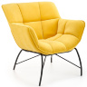 Фото кресла на черном стальном каркасе BELTON HALMAR в обивке желтого цвета