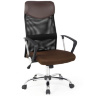 Кресло офисное VIRE HALMAR с обивкой из ткани и сетки коричневого цвета