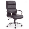 Кресло офисное TEKSAS HALMAR с обивкой из натуральной кожи черного цвета