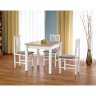 Деревянный стул PAWEL HALMAR  в белом цвете в комплекте со столом GRACJAN HALMAR
