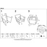 На фото инструкция по сборке кресла PRIUS HALMAR (зеленый)