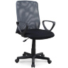 Кресло офисное ALEX HALMAR с обивкой из черной ткани и серой сетки