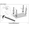 На фото инструкция по сборке обеденного стола MODEX 120 HALMAR (антрацит) (стр. 2/2)