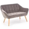 Фото дивана на деревянных ножках ROMEO XL HALMAR в обивке серого цвета