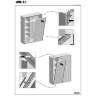 На фото инструкция по сборке шкафа-купе LIMA S-1 HALMAR дуб белый/сонома (стр. 11/12)