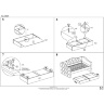 На фото инструкция по сборке кровати ALOHA HALMAR 90 (стр. 2/2)