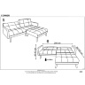 На фото инструкция по сборке углового дивана CORNER HALMAR (синий) (стр. 2/2)
