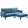 Фото раскладного углового дивана CORNER HALMAR в обивке синего цвета